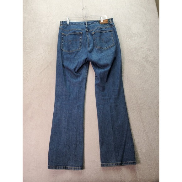 Lauren Jeans Co. Bootcut Jeans Women Size 12 Blue Denim Cotton Pocket Flat Front - Picture 2 of 9